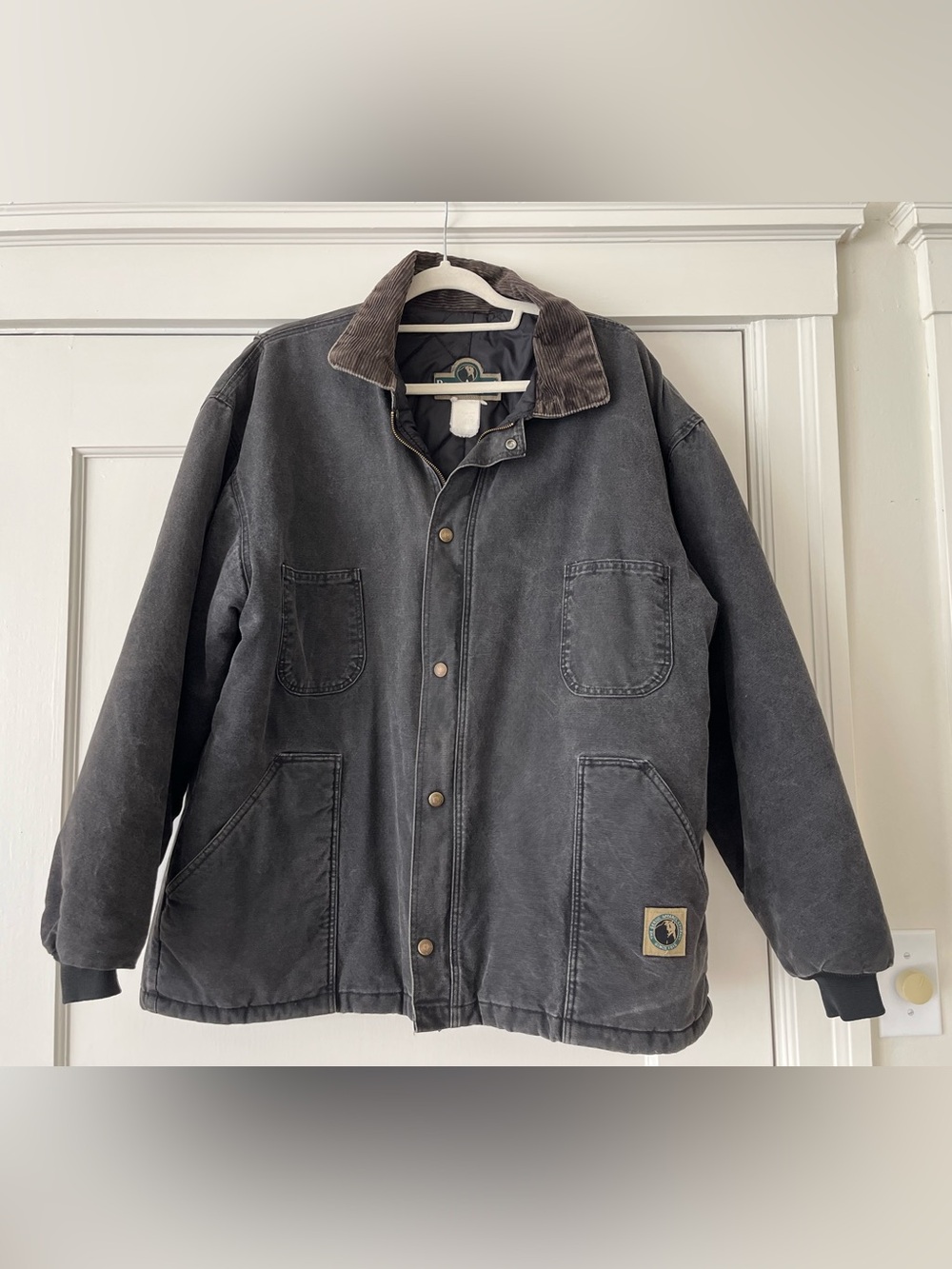 Vintage insulated black barn jacket